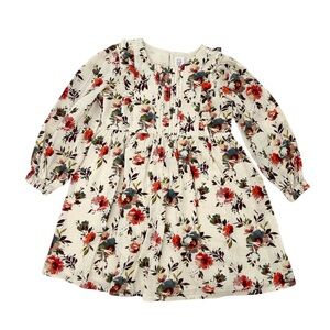 Gap Pintuck Floral Ruffle Dress